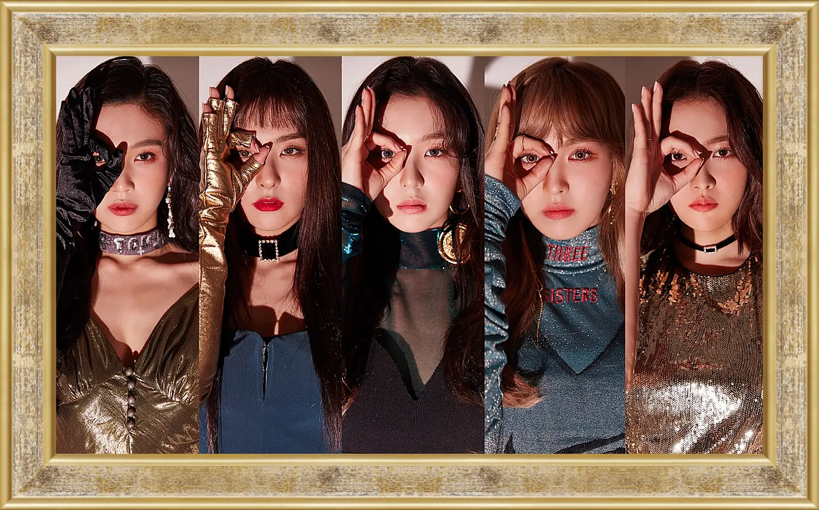 Картина в раме - K-pop. Red Velvet. Азиатки. Коллаж