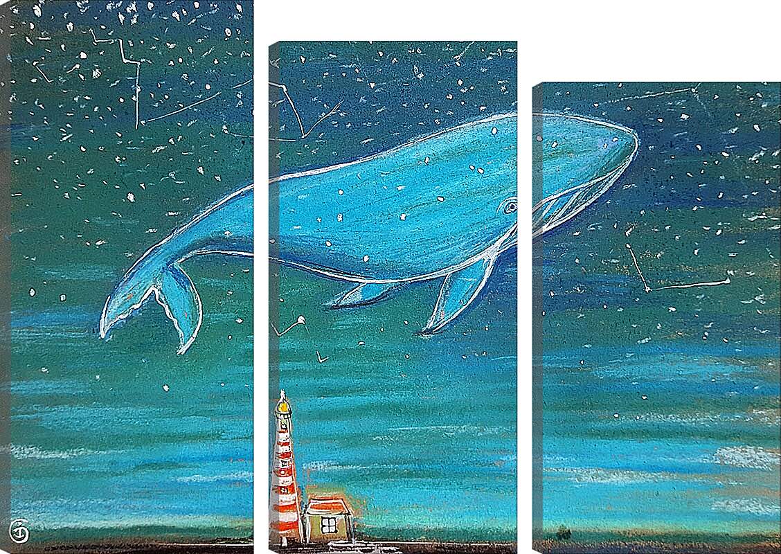 Модульная картина - Синий кит
