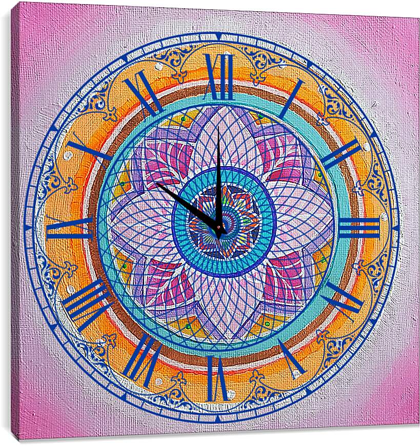 Часы картина - Волшебный цветок 2