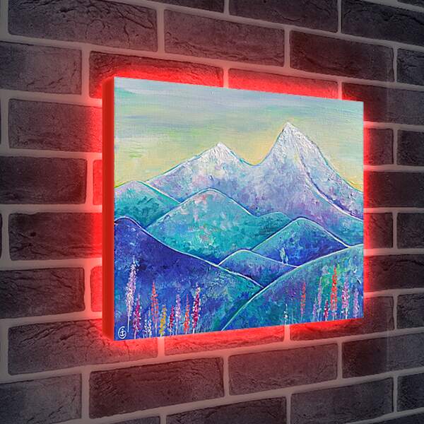 Лайтбокс световая панель - Горы