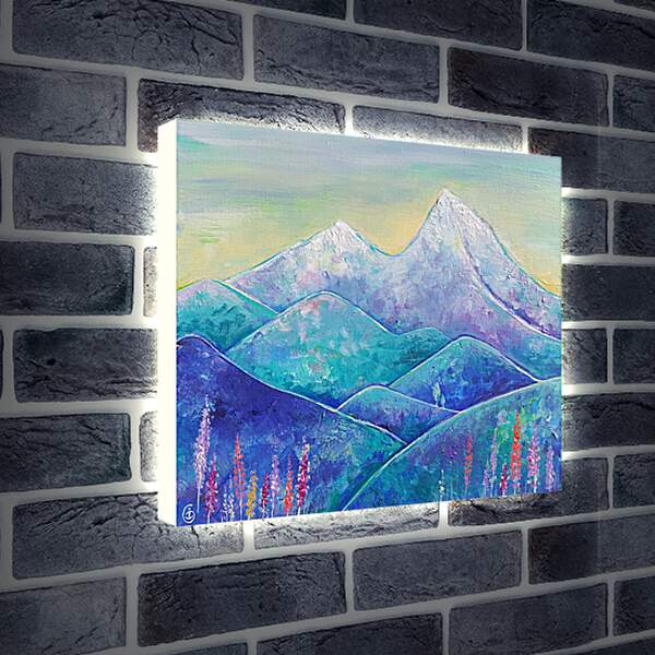 Лайтбокс световая панель - Горы
