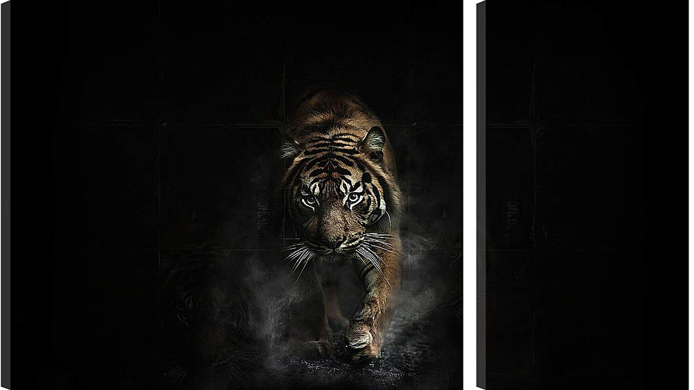 Модульная картина - Взрослый коричневый тигр. Тигр. Животные