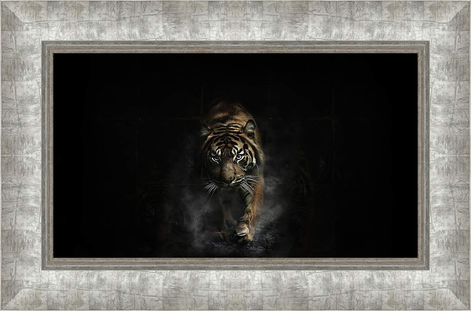 Картина в раме - Взрослый коричневый тигр. Тигр. Животные