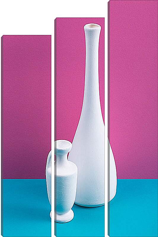 Модульная картина - Белые вазы. Валентин Иванцов
