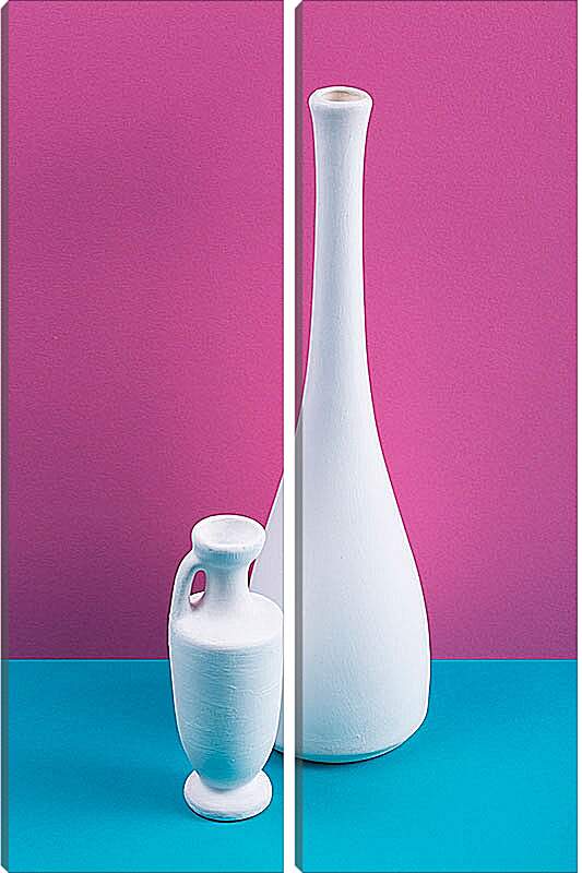Модульная картина - Белые вазы. Валентин Иванцов