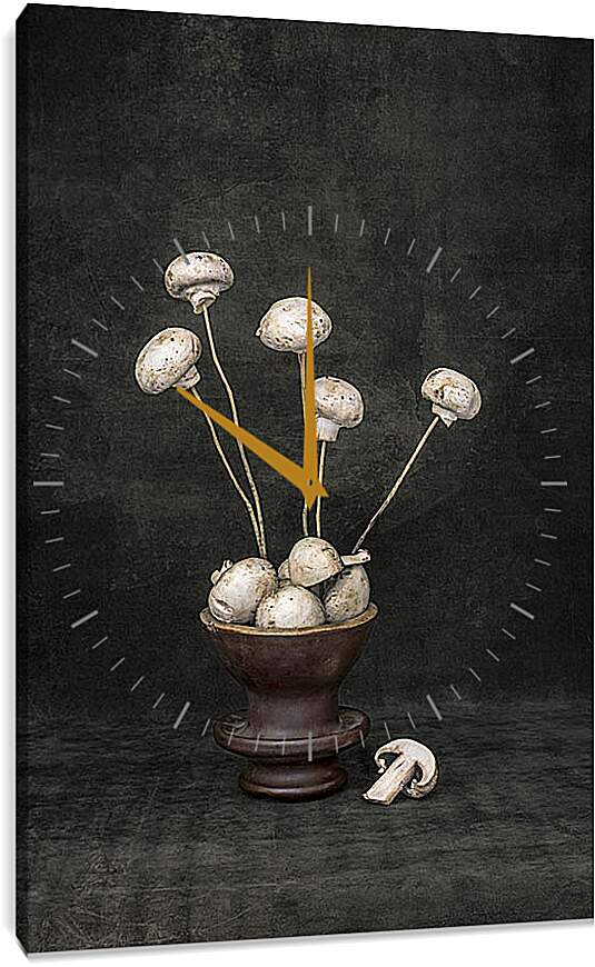 Часы картина - Букет грибов. Валентин Иванцов