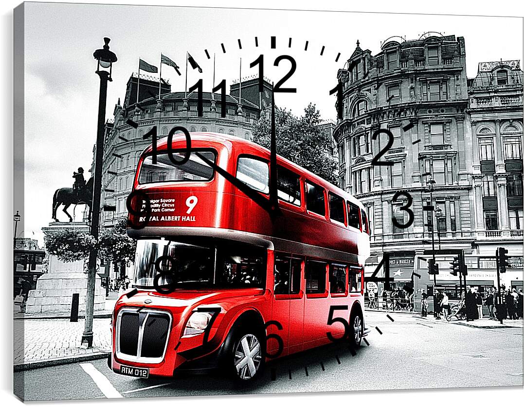 Часы картина - Лондонский даблдекер