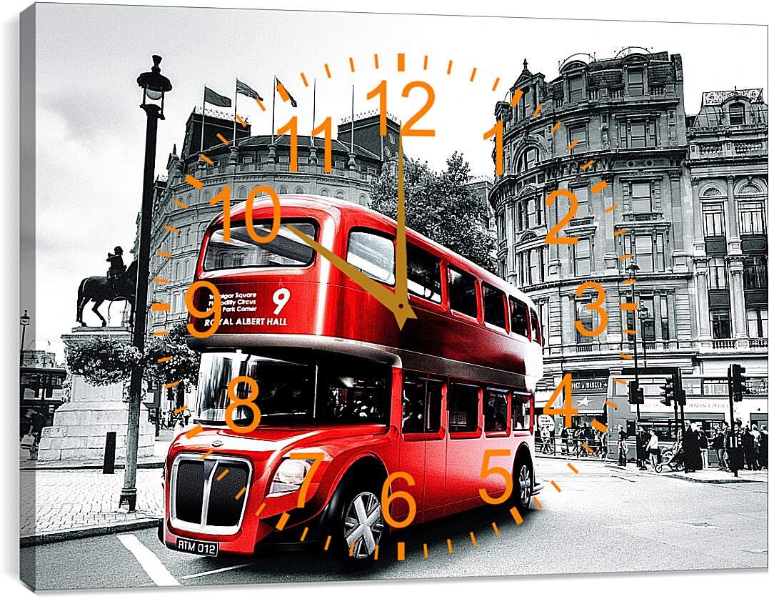 Часы картина - Лондонский даблдекер