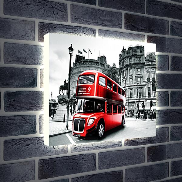 Лайтбокс световая панель - Лондонский даблдекер