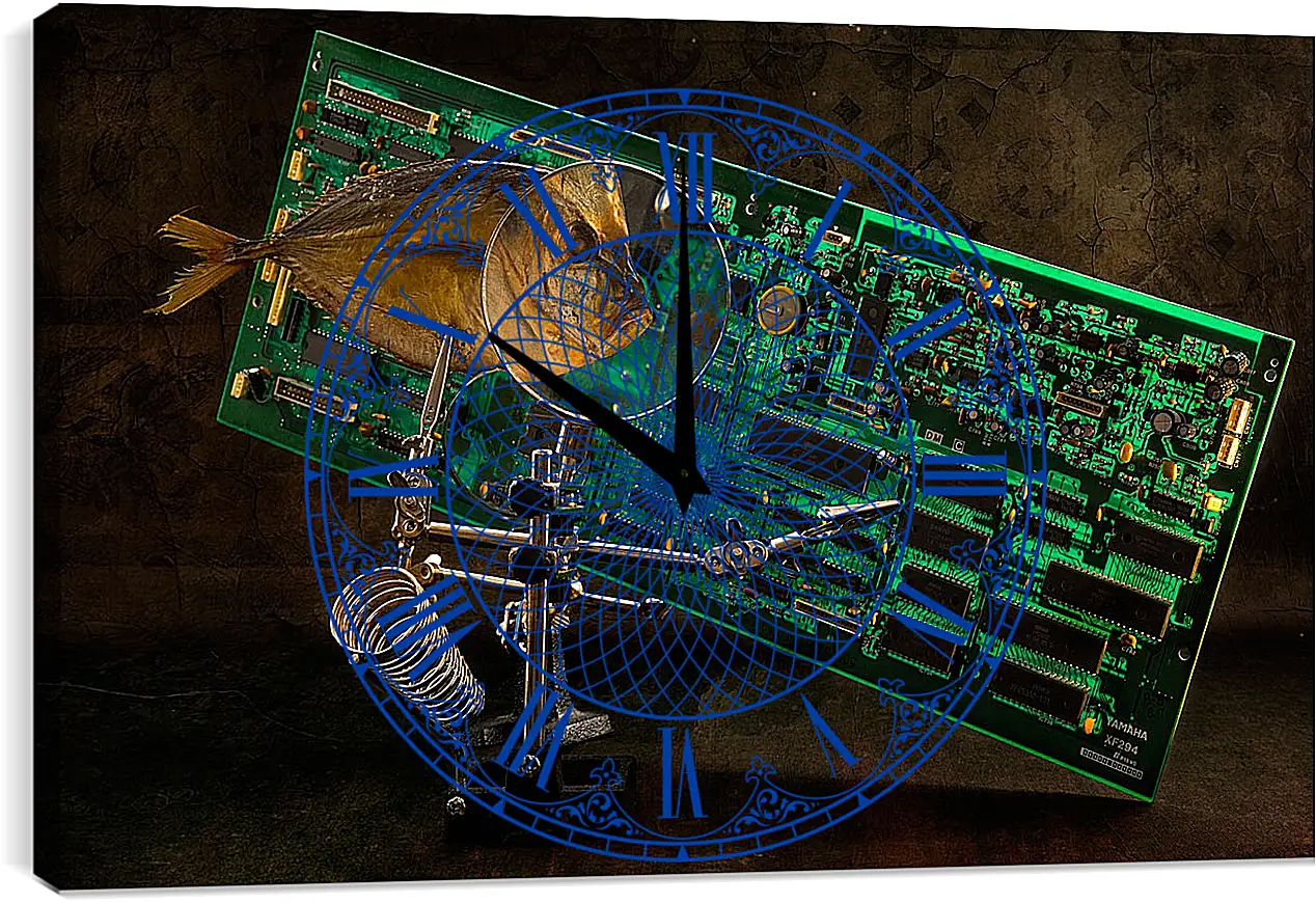 Часы картина - Вомер и микросхема. Валентин Иванцов