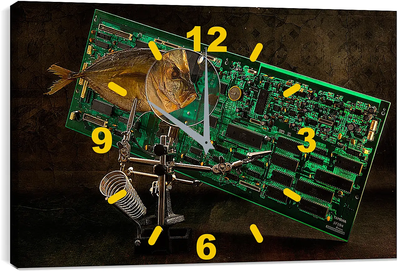 Часы картина - Вомер и микросхема. Валентин Иванцов