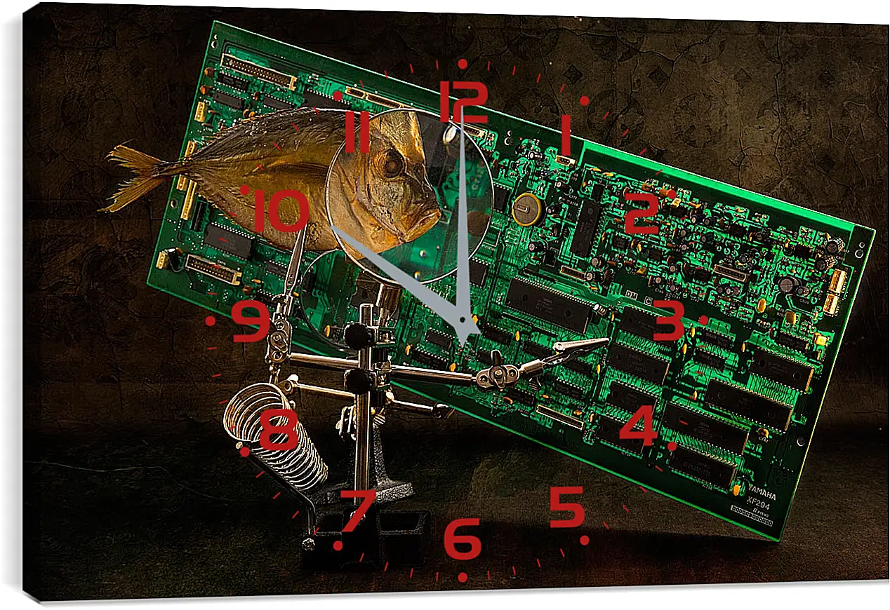 Часы картина - Вомер и микросхема. Валентин Иванцов