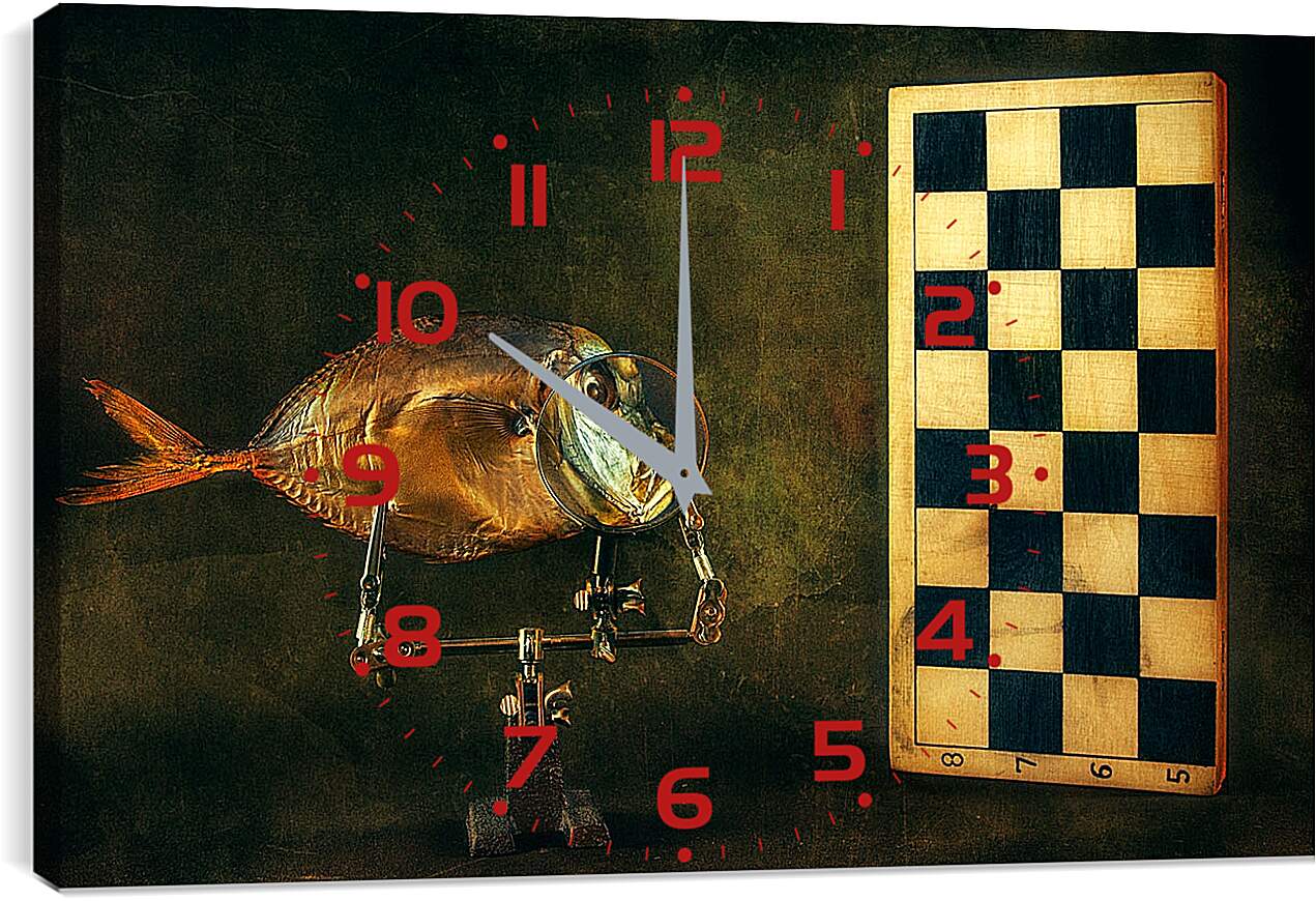 Часы картина - Вомер и шахматы. Валентин Иванцов