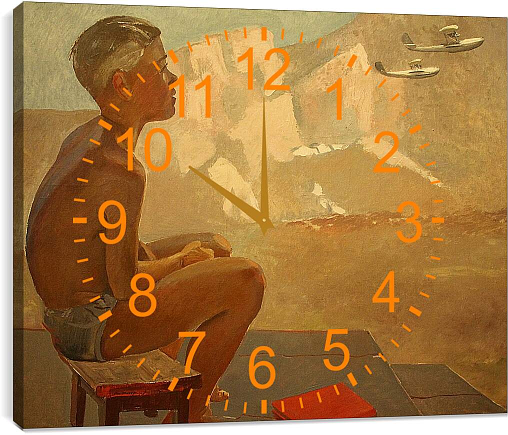 Часы картина - Пионер. Александр Дейнека