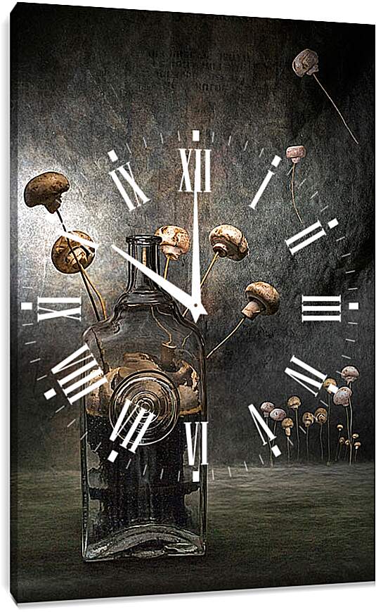 Часы картина - Грибы. Валентин Иванцов