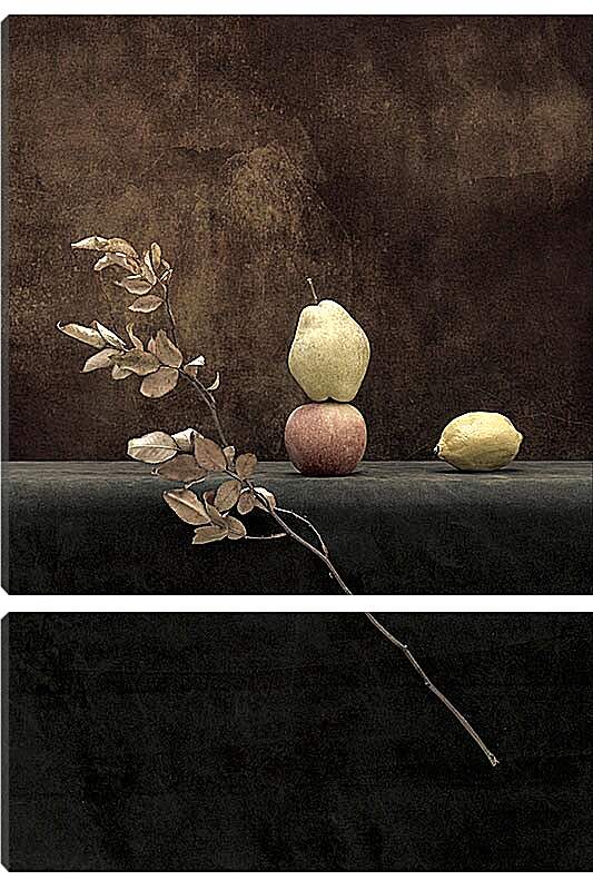 Модульная картина - Груша, яблоко, лимон. Валентин Иванцов