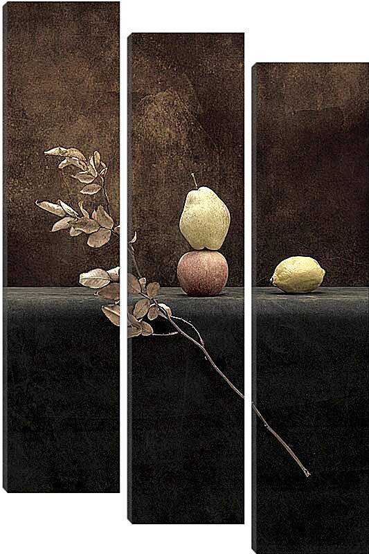 Модульная картина - Груша, яблоко, лимон. Валентин Иванцов