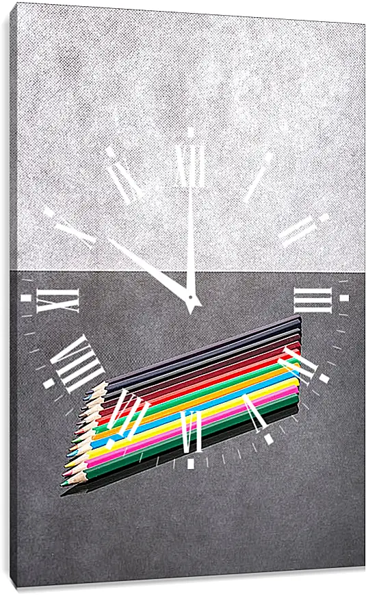 Часы картина - Карандаши. Валентин Иванцов