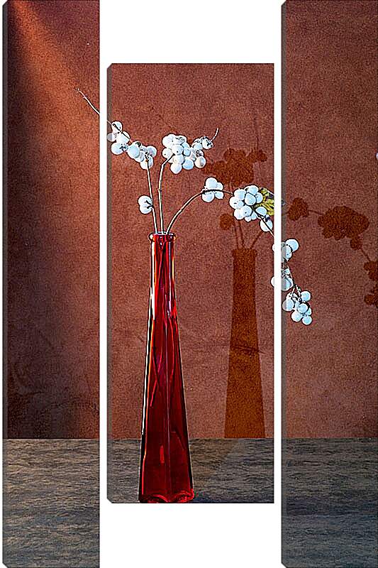 Модульная картина - Натюрморт с ветками снежноягодника. Валентин Иванцов