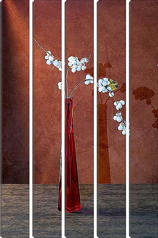 Модульная картина - Натюрморт с ветками снежноягодника. Валентин Иванцов