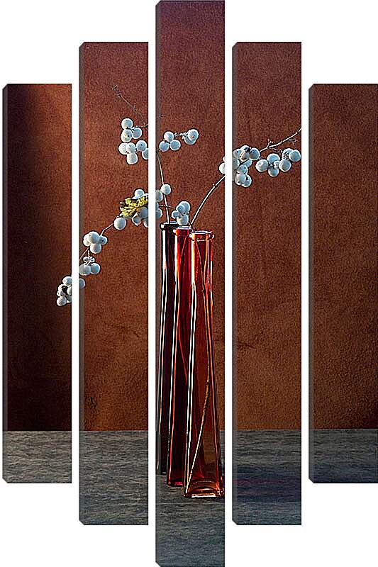Модульная картина - Натюрморт с ветками снежноягодника 1. Валентин Иванцов