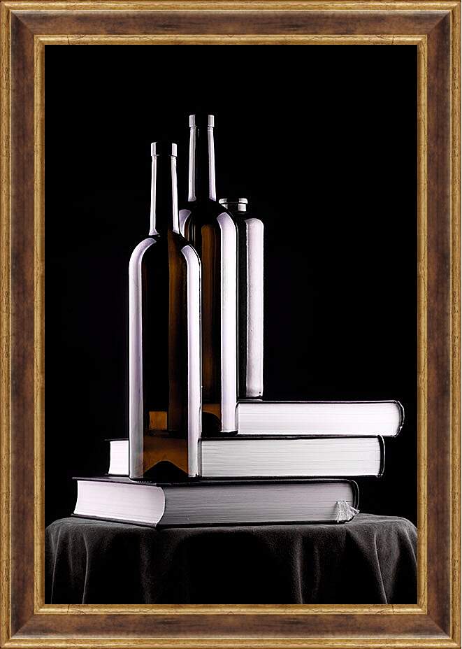 Картина в раме - Натюрморт с книгами. Валентин Иванцов