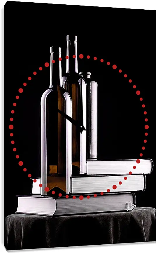 Часы картина - Натюрморт с книгами. Валентин Иванцов