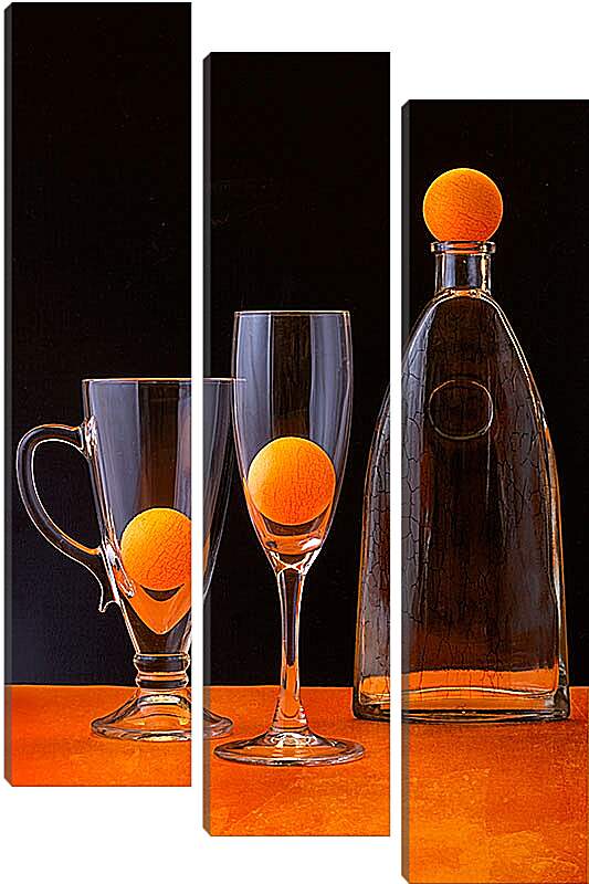 Модульная картина - Натюрморт с оранжевыми шариками