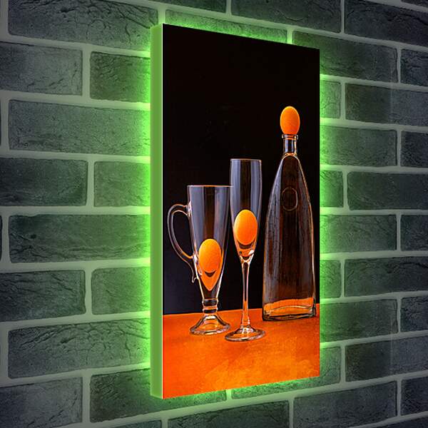 Лайтбокс световая панель - Натюрморт с оранжевыми шариками