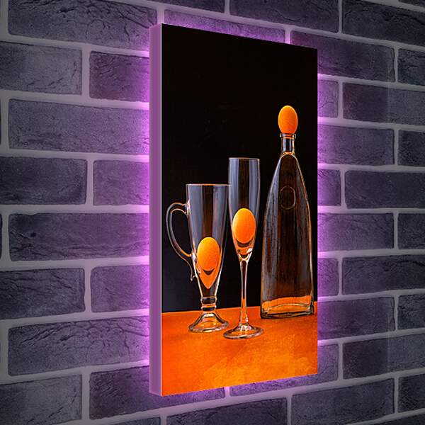 Лайтбокс световая панель - Натюрморт с оранжевыми шариками
