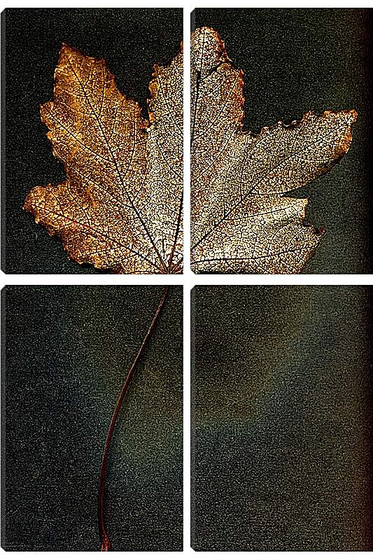 Модульная картина - Осенний лист