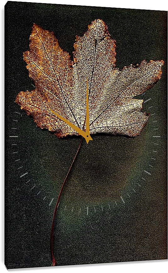 Часы картина - Осенний лист