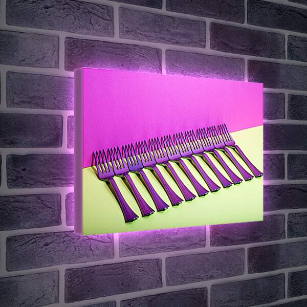Лайтбокс световая панель - Очень простой натюрморт с вилками