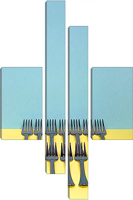 Модульная картина - Очень простой натюрморт с вилками