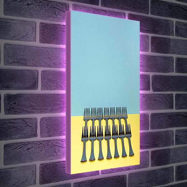 Лайтбокс световая панель - Очень простой натюрморт с вилками