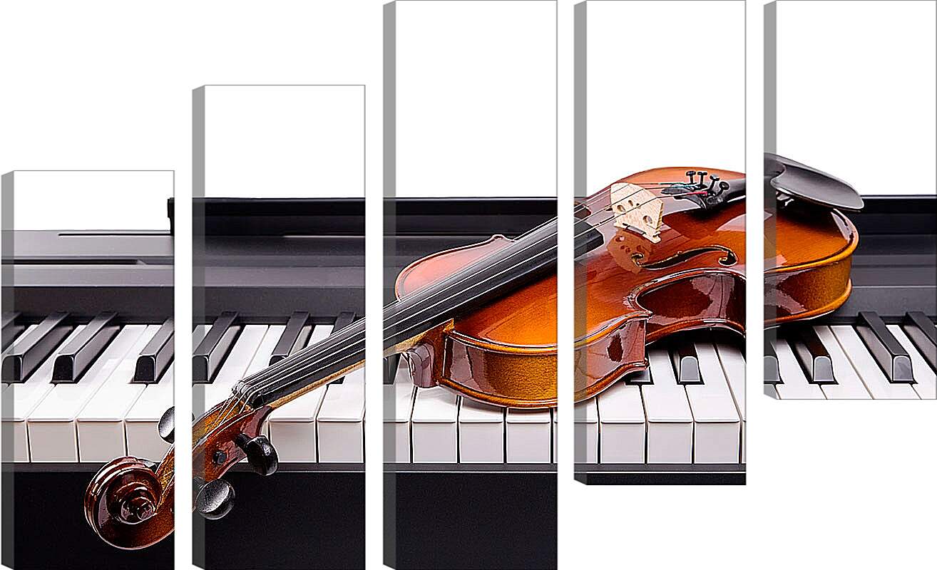 Модульная картина - Скрипка на клавишах