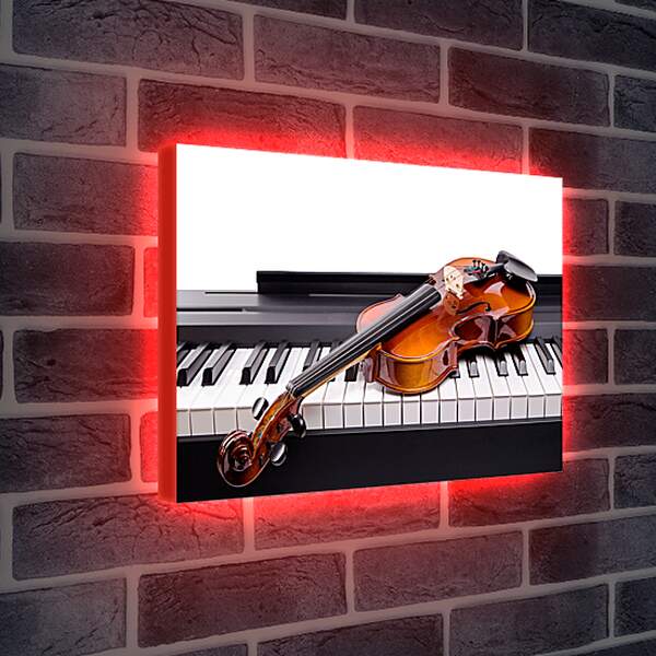 Лайтбокс световая панель - Скрипка на клавишах