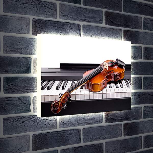Лайтбокс световая панель - Скрипка на клавишах