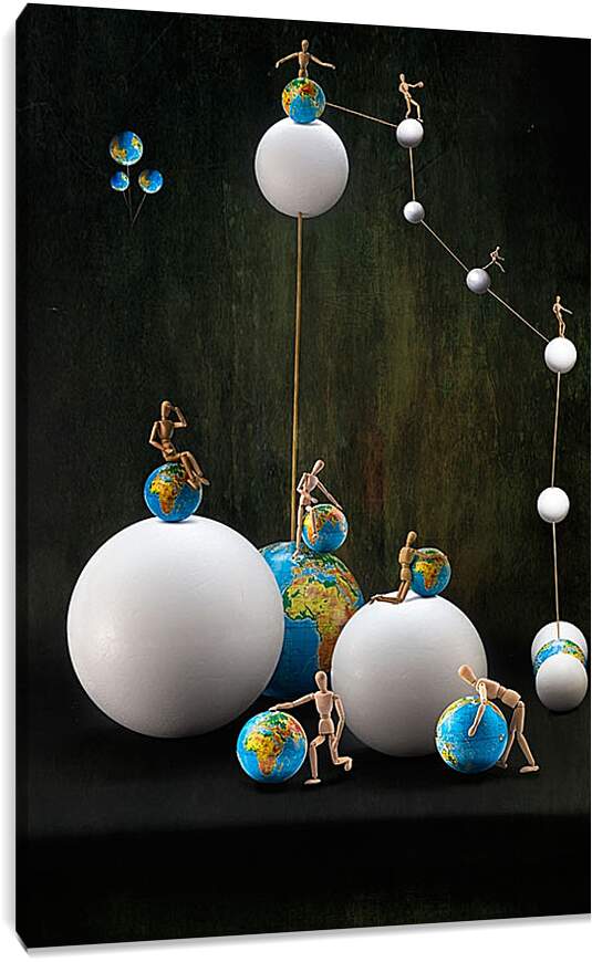 Постер и плакат - Сопряжение окружностей или время собирать глобусы