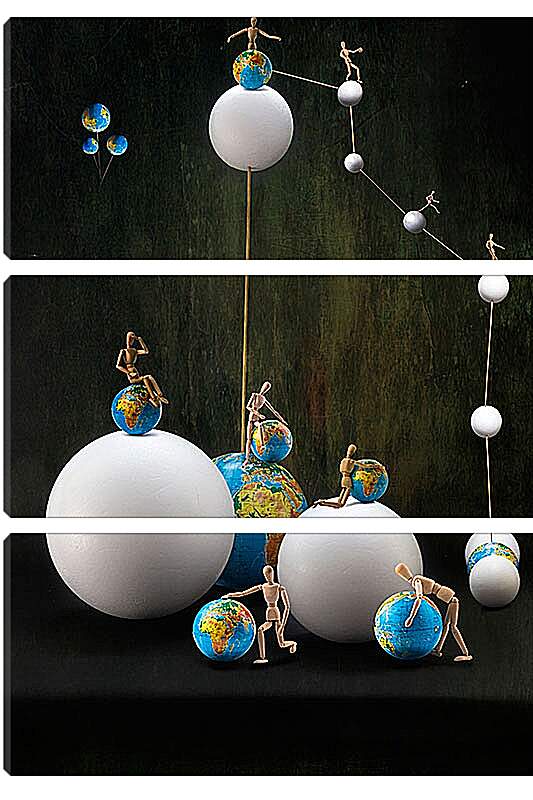 Модульная картина - Сопряжение окружностей или время собирать глобусы