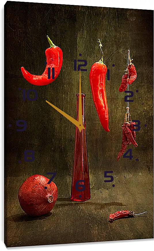 Часы картина - Упавший перец