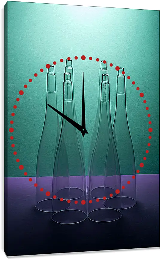 Часы картина - Шесть конических фигур