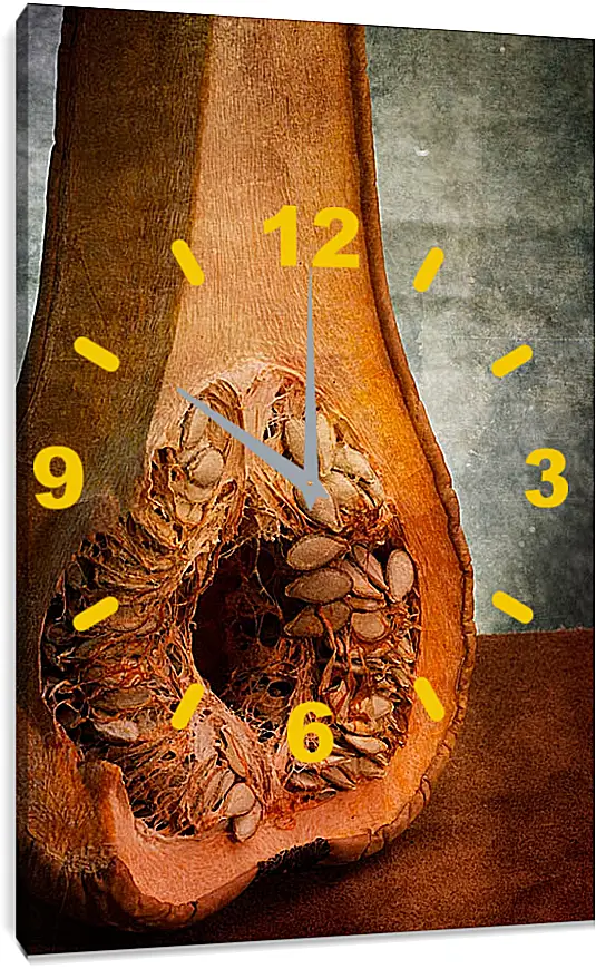 Часы картина - Анатомия тыквы