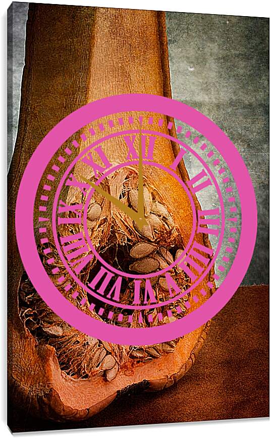 Часы картина - Анатомия тыквы