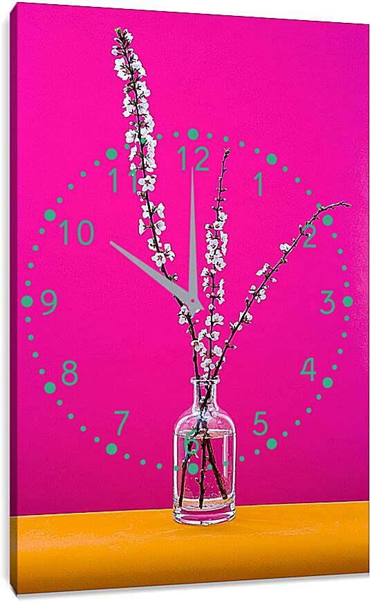 Часы картина - Весенний натюрморт