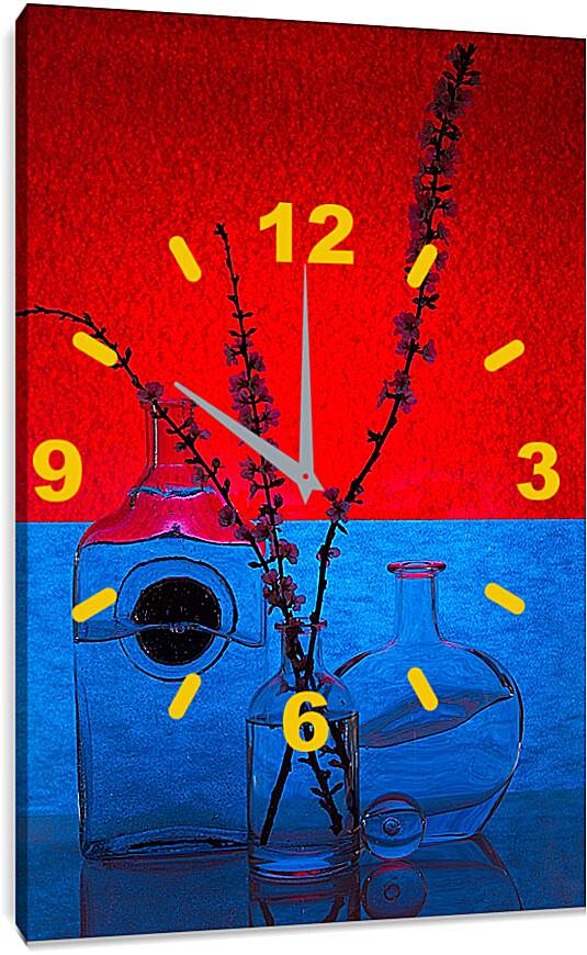 Часы картина - Весенний натюрморт 2