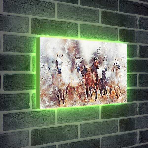 Лайтбокс световая панель - Лошадки