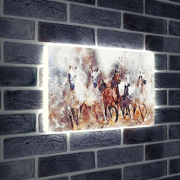 Лайтбокс световая панель - Лошадки