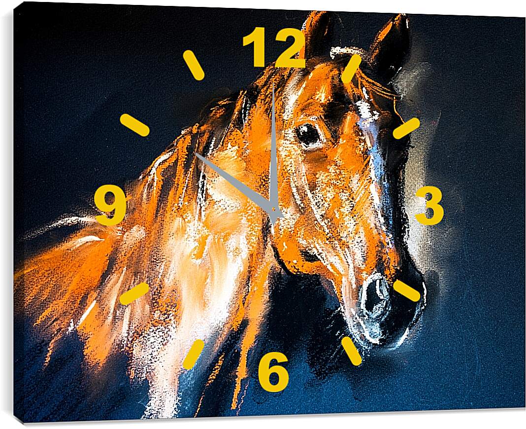 Часы картина - Лошадь