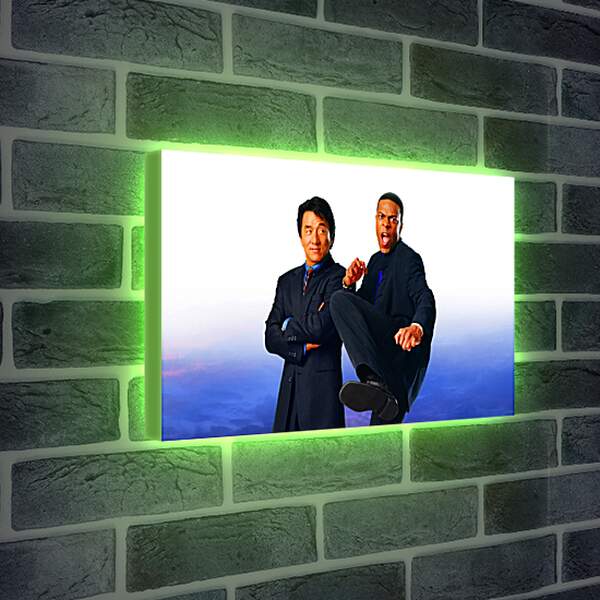 Лайтбокс световая панель - Джеки Чан и Крис Такер. Час пик